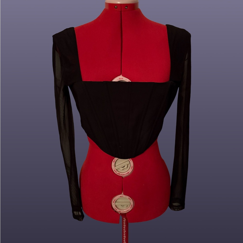 Hot Corset Mesh Top - S